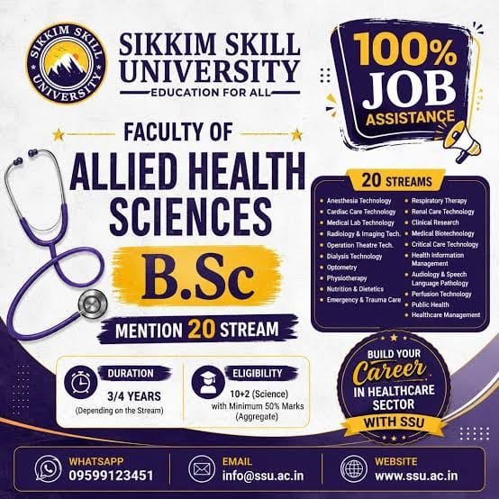 Sikkim Skill University allied health sciences